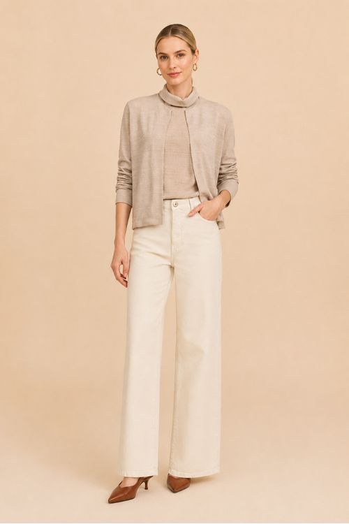 CALCA WIDE LEG DENIM CHINO